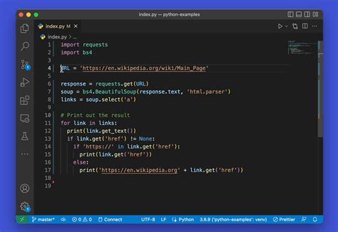 comment python code in vscode.